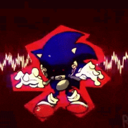a cartoon of a sonic the hedgehog with a red background