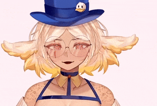 a close up of a girl wearing glasses and a top hat