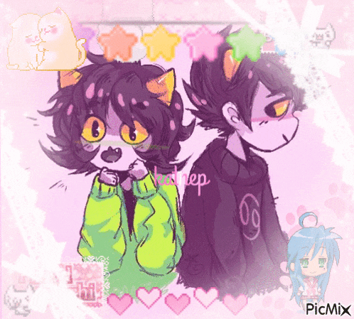 a drawing of a boy and a girl with the word sleep in the corner