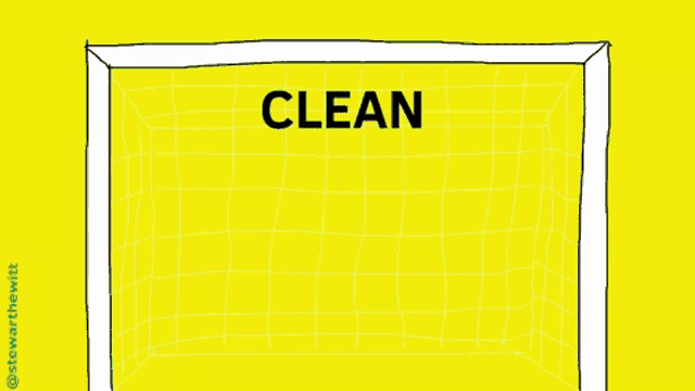 a soccer goal with the words clean sheet that 's krul written on it