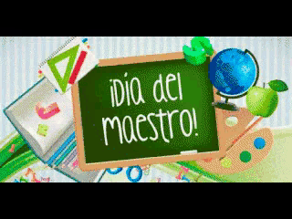 a green chalkboard that says dia del maestro on it