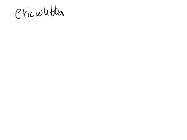 a handwritten signature on a white background with the name eric wubbon .