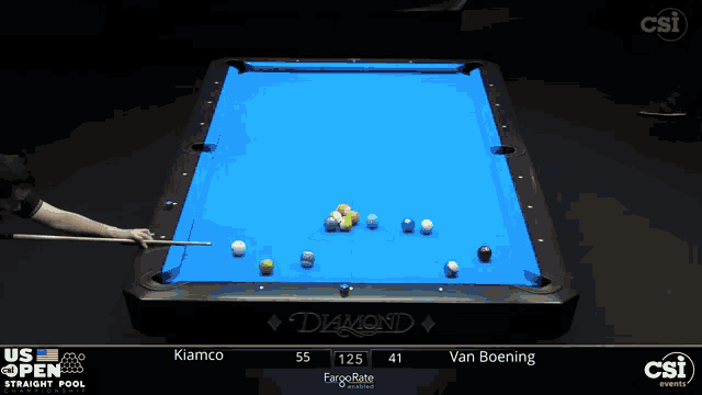 a pool table that says diamond on the top