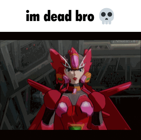 a picture of a robot with the words im dead bro on the bottom