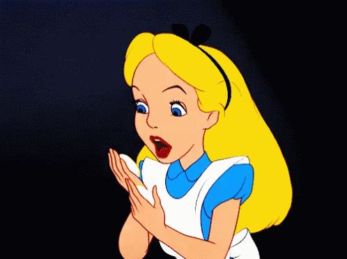 Alice In Wonderland Shock GIF - Alice In Wonderland Shock Eat GIFs