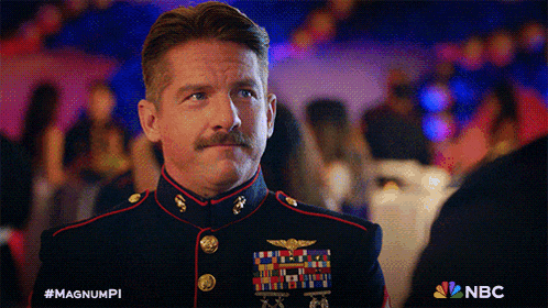 a man in a military uniform has the hashtag #magnumpi