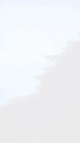 a painting of a mountain with a blue sky