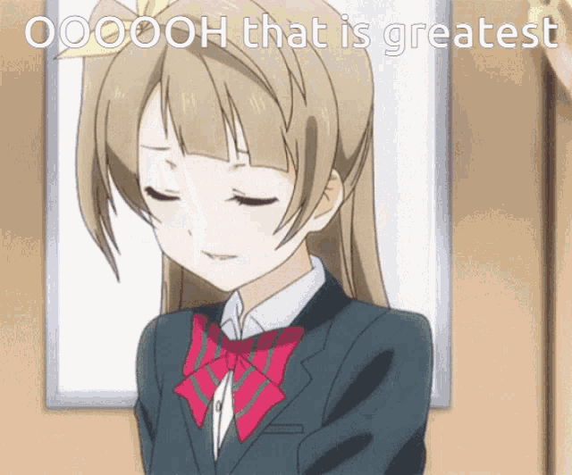 a picture of a girl with the words ooooh that is greatest