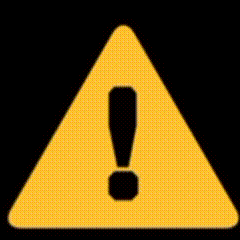 a yellow triangle with an exclamation point inside of it .