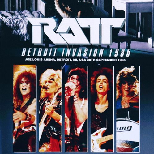 a poster for rat detroit invasion 1985 shows the band on stage