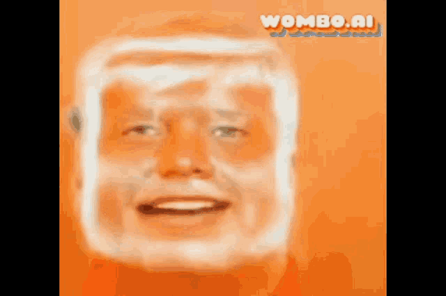 a cartoon of a man with a beard and a wombo.ai logo on the bottom
