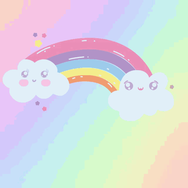 an illustration of a rainbow and clouds with the words i may you