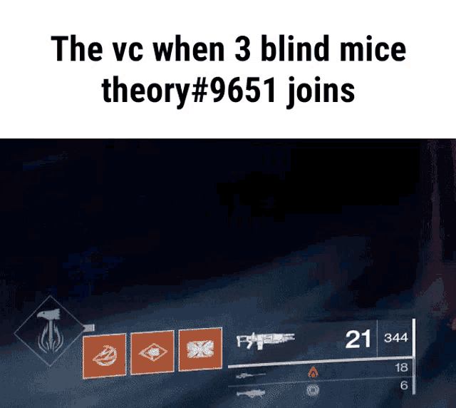 the vc when 3 blind mice theory # 9651 joins