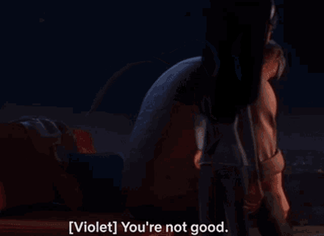 a cartoon says violet you 're not good in a dark room