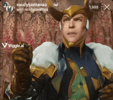 a painting of a man in a superhero costume with the name saucysantanao on the bottom right