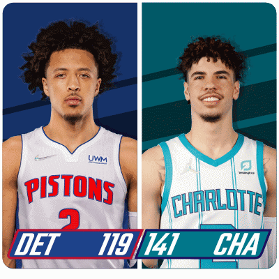 Detroit Pistons (119) Vs. Charlotte Hornets (141) Post Game GIF - Nba Basketball Nba 2021 GIFs