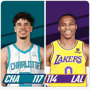 Charlotte Hornets (117) Vs. Los Angeles Lakers (114) Post Game GIF - Nba Basketball Nba 2021 GIFs