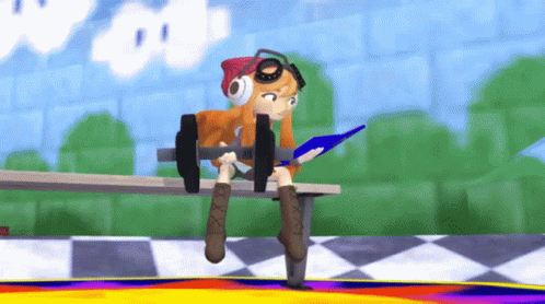 Smg4 Meggy GIF - Smg4 Meggy Weight Lifting GIFs