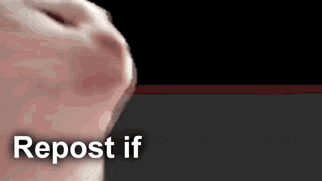 a close up of a cat 's nose with the words repost if written on the bottom .