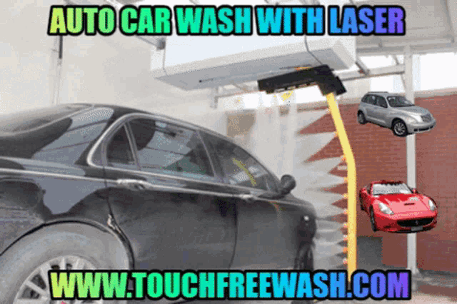 a picture of a car being washed with the website www.touchfreewash.com at the bottom