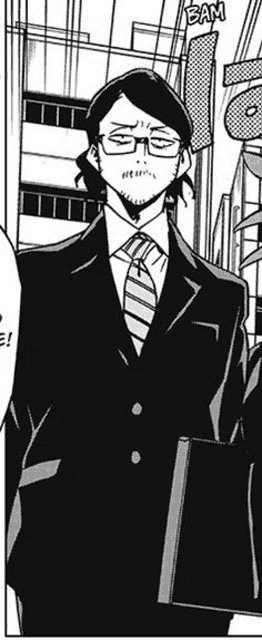 a man in a suit and tie is holding a book in a black and white drawing .