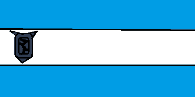 a drawing of a shield with the letter r on it on a blue background