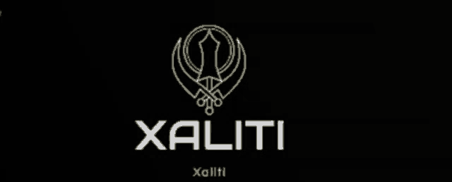 a logo for a company called xaliti with a sword in the center