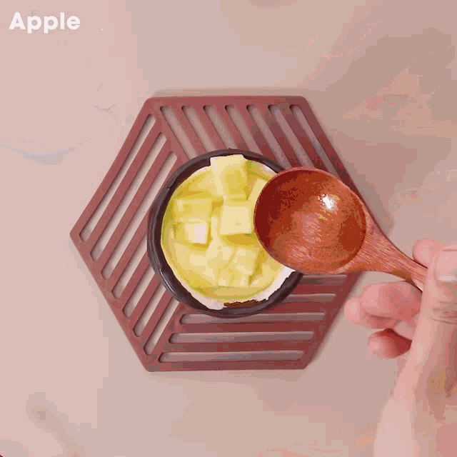 three cups filled with different types of fruit are sitting on a tray