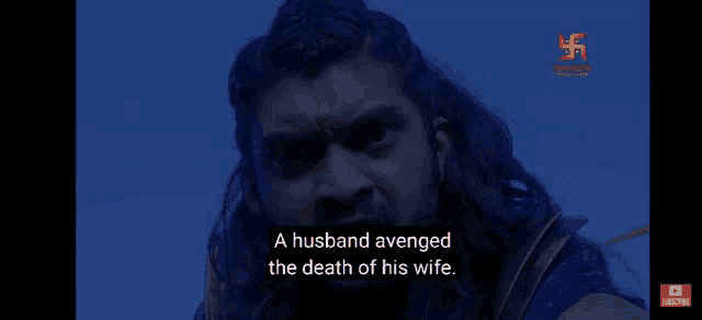 a man with long hair and a beard is talking about his wife 's death