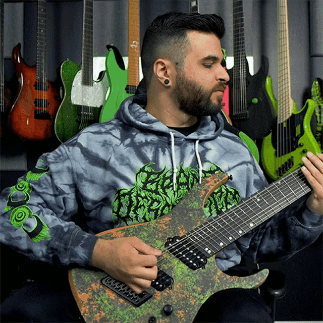 Playing Guitar Andrew Baena GIF - Playing Guitar Andrew Baena Strumming GIFs