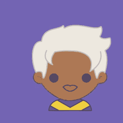 a cartoon of a person with a lightning bolt behind them
