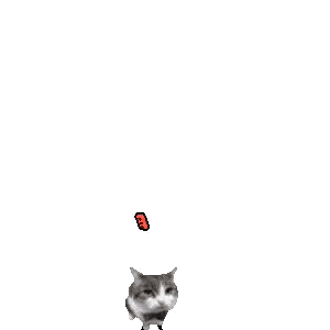 a pixelated image of a man in a suit and tie making a stop sign with his hand