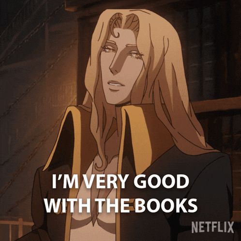 Im Very Good With The Books Alucard GIF - Im Very Good With The Books Alucard Castlevania GIFs