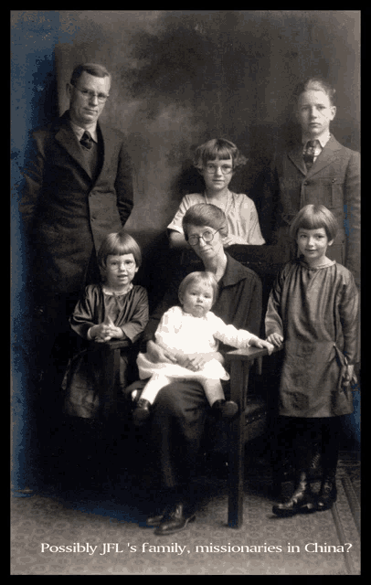 a family posing for a photo with the caption possibly jpl 's family missionaries in china
