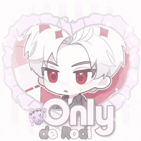 a drawing of a boy with the words only de rodi