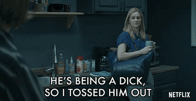 Hes Being A Dick So I Tossed Him Out Laura Linney GIF - Hes Being A Dick So I Tossed Him Out Laura Linney Wendy Byrde GIFs