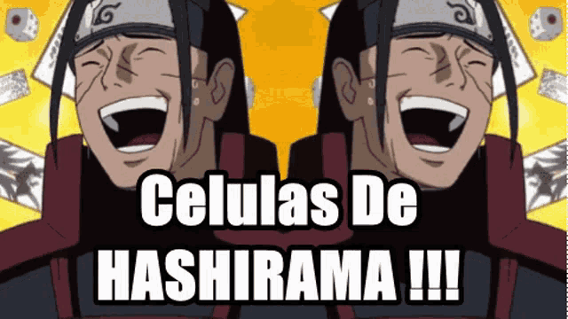 cellas de hashirama !!! is written on the screen