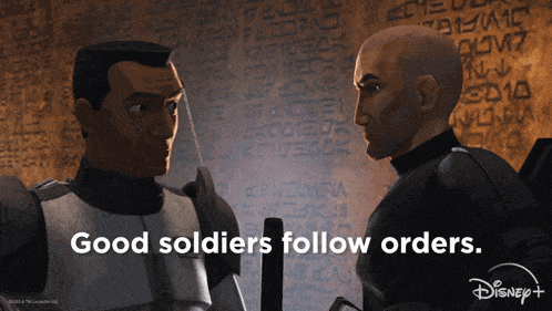 Good Soldiers Follow Orders Crosshair GIF - Good Soldiers Follow Orders Crosshair Commander Cody GIFs