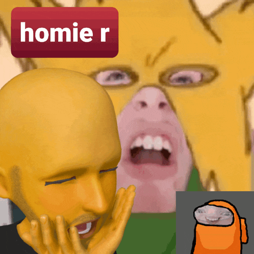 a picture of a cartoon character with the word homie r above it