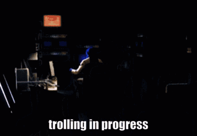 a cartoon of a man smoking a cigarette with the words trolling complete below him