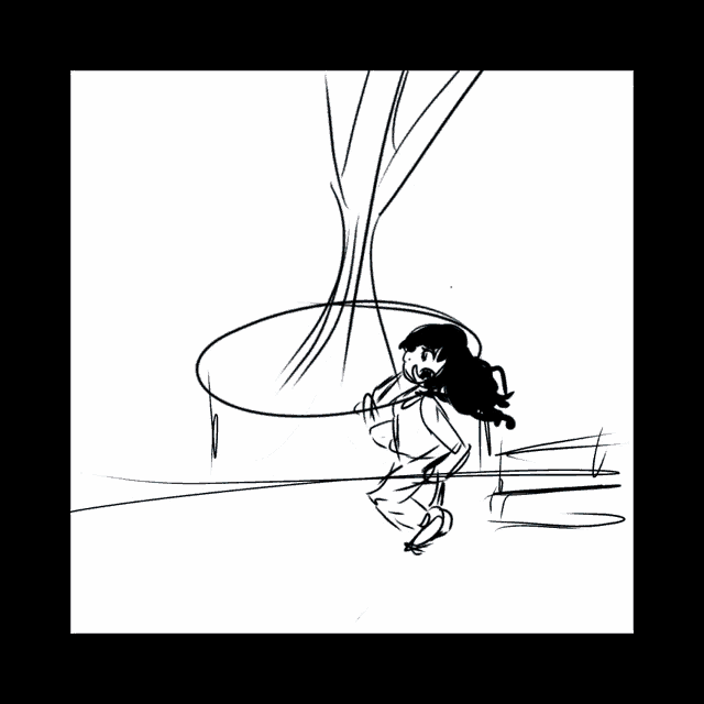 a drawing of a person with the word nooo written on it
