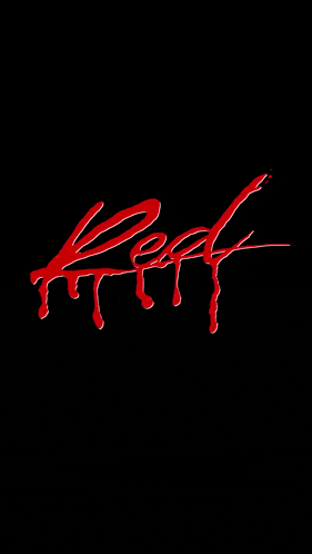 a black background with red letters that say red