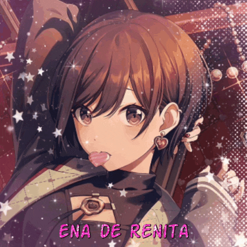 a picture of a girl with the name ena de renita written on it