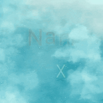 a blue background with the name nani in red