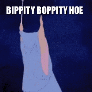 a cartoon of a fairy with a wand and the words `` bippity boppity hoe '' .
