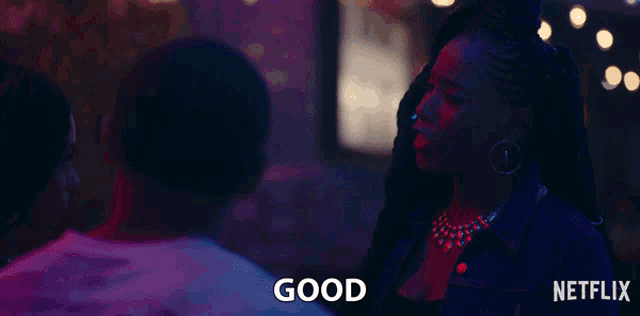 a netflix ad shows a woman in a denim jacket