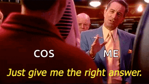 a man in a suit and tie is talking to another man and says just give me the right answer