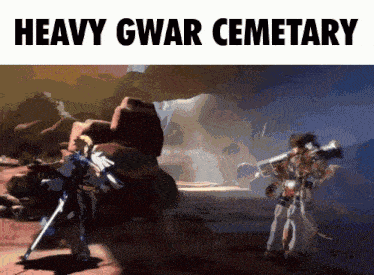 heavy gwar cemetery is written on the bottom of the image