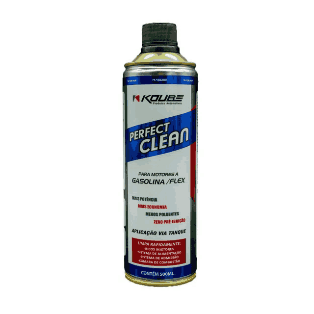 a bottle of perfect clean has a blue label
