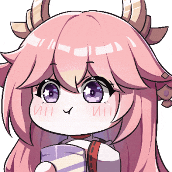 a cartoon drawing of a girl with horns holding a cup
